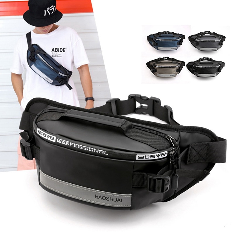 Rua estilo telefone bolso anti-roubo saco de vagabundo unisex moda fanny pacote hip hop faixa reflexiva cinto bolsa legal cintura bolsa 2020