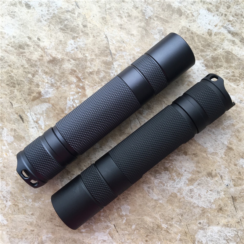 DIY LED Flashlight Shell Host case S2+ Aluminum Alloy 18650 Flash light torch case body With reflector glass copper base