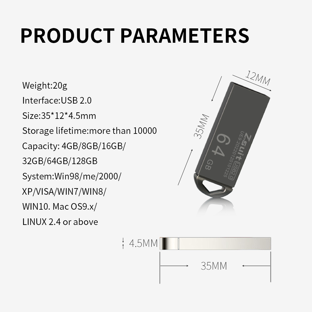 Metalen USB 128GB USB Flash Drive Hoge Snelheid Pen Drive Waterdichte U Disk 4GB 8G 16GB 32GPendrive 3.0/2.0 Memory Stick USB