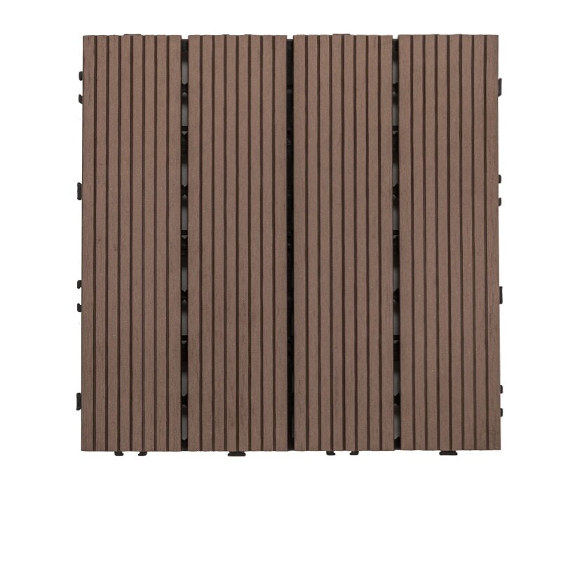 1Pcs 30mm * 300mm Interlocking floor tile ecological plastic wood flooring anti-corrosion for bathroom patio garden DIY: Sample K