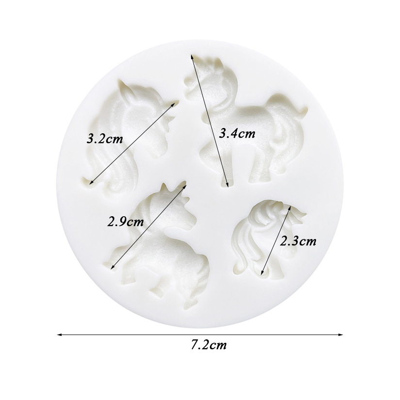 Moule de cuisson de Cupcake en Silicone licorne, outils de décoration de gâteaux Fondant