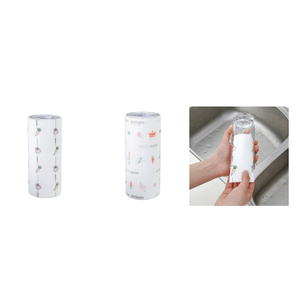 2Rolls Kitchen Disposable Oil Absorbing Paper Cleaning Daily Use Dish Cloth