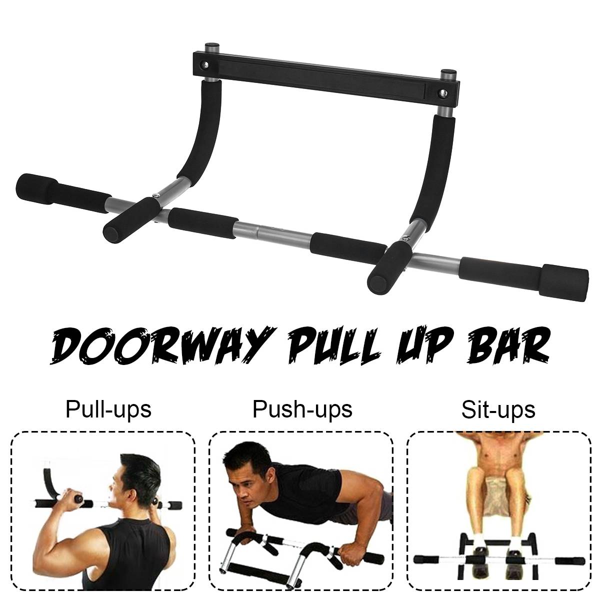 Gym Pull Up Sit Up Door Bar Portable Chin-Up for Upper Body Workout Doorway Pull up bar wall Chin up bar Horizontal bar