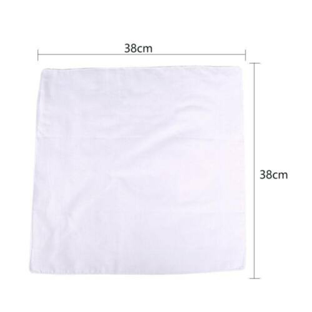 Mouchoir 100% coton homme blanc | Nouveauté, 12 pièces