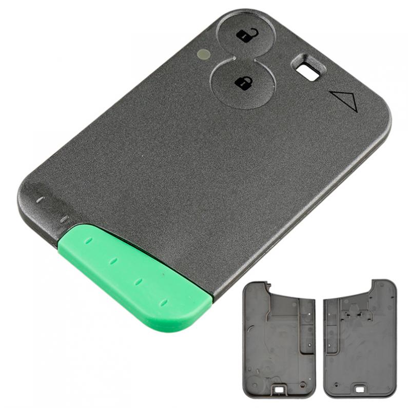 2 Knoppen Auto Key Card Smart Shell Case Vervanging Protector Zonder Blade Fit Voor Renault Laguna