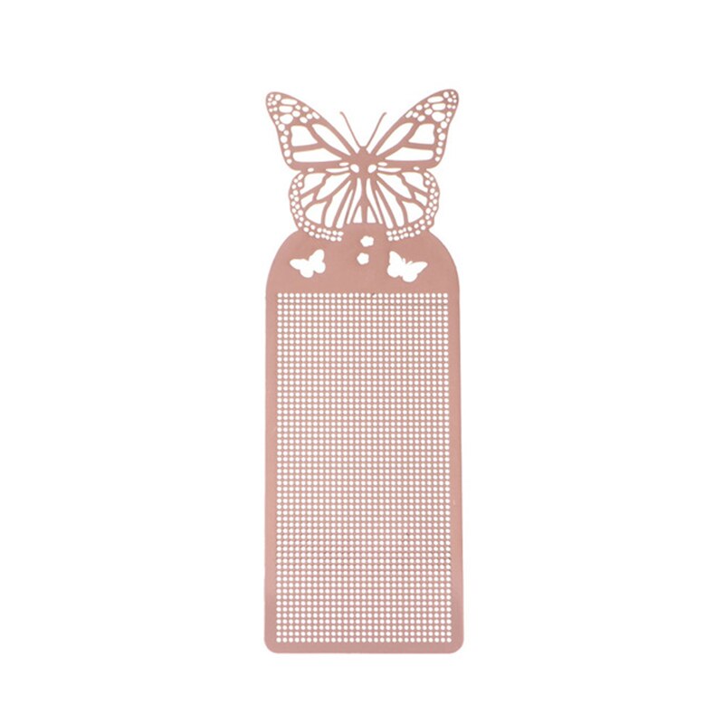 Marcapáginas de punto de cruz dorada y plata de Metal para manualidades de costura artesanal, Kit de punto de cruz con cuentas: Butterlfy Rose Gold