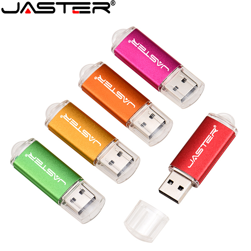 JASTER Szybki pendrive USB 2.0 Mini plastikowy pendrive 128M 4GB 16GB 32GB 64GB 128GB Z brelokiem do kluczy Pamięć pendrive