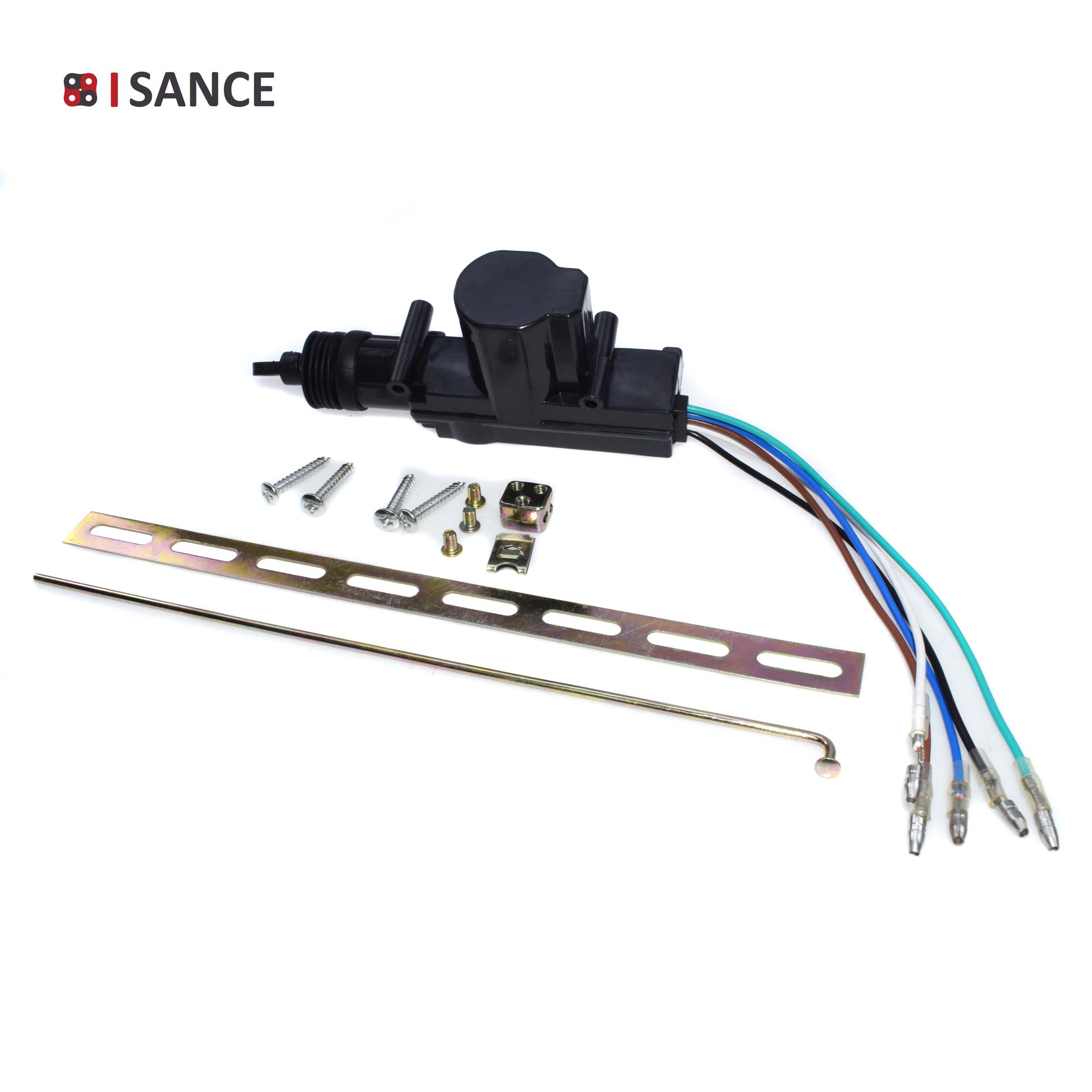 ISANCE Universal Power Door Lock Actuator 12V 5 Wire Adjust 360 degree