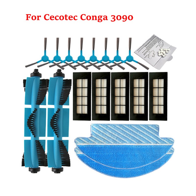 Para Conga 3090/Viomi 1X cepillo lateral de rodillo principal filtro Hepa paño de mopa trapo repuestos de limpiador accesorio de Robot aspirador