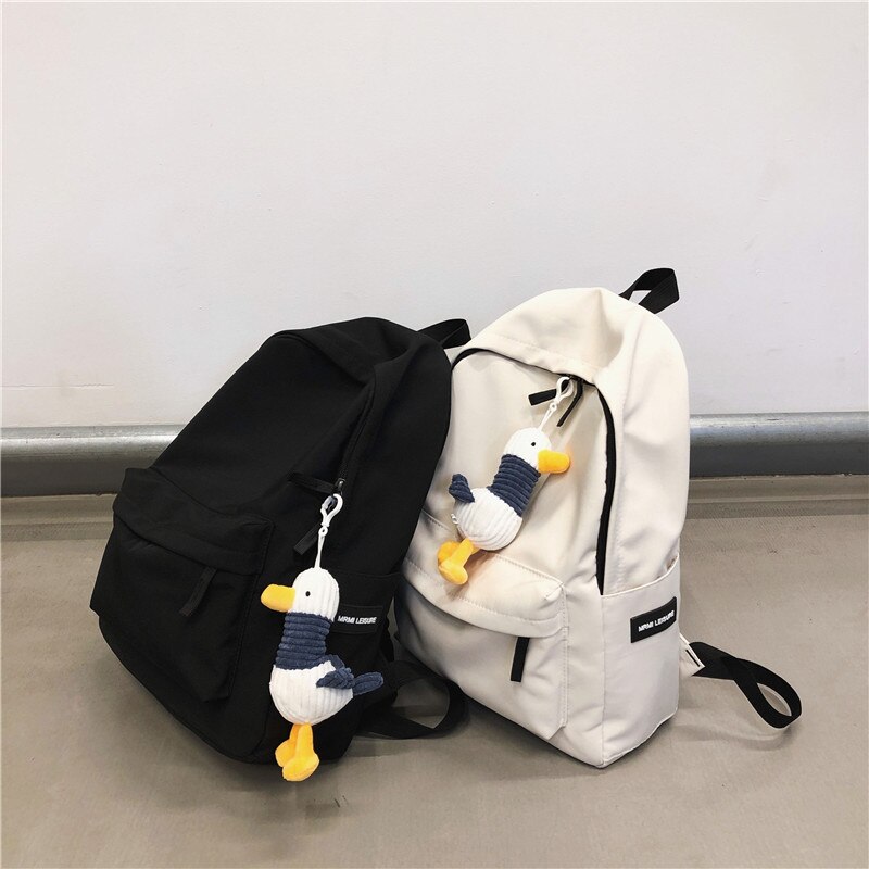 nueva mochila para hombres, mochila de estudiante de la Escuela de Color sólido para mujeres, mochila de viaje de gran capacidad para hombres, mochila negra impermeable