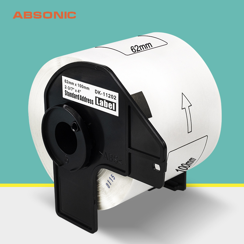 Absonic DK 11202 per Brother DK Rotolo di Carta Etichette 62*100mm Compatibile per il Fratello QL500 QL1050 QL-1050N QL-1060N QL-1100 Stampante