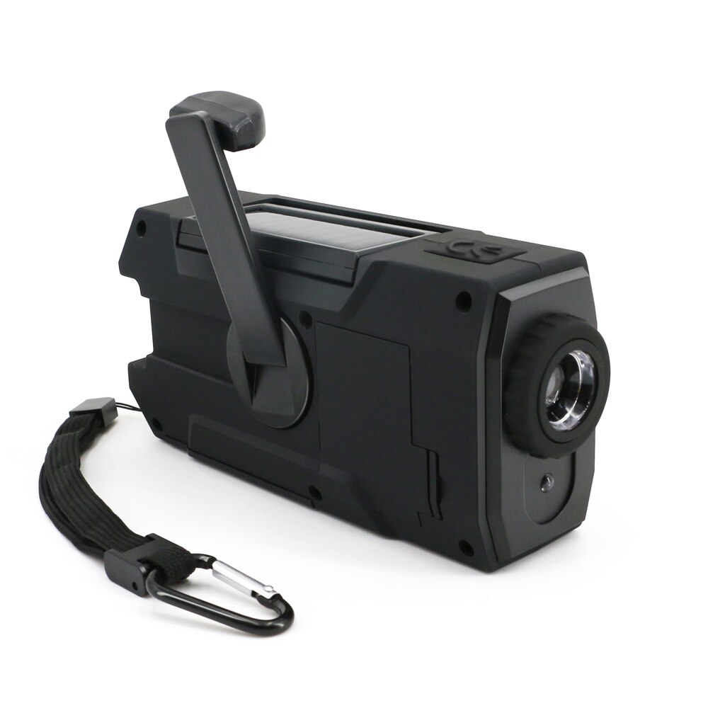 2000mAh Solar Radio AM/FM Weather Radio Multifunctional Portable Emergency Radio with LED Flashlight Solar Powerbank Radio