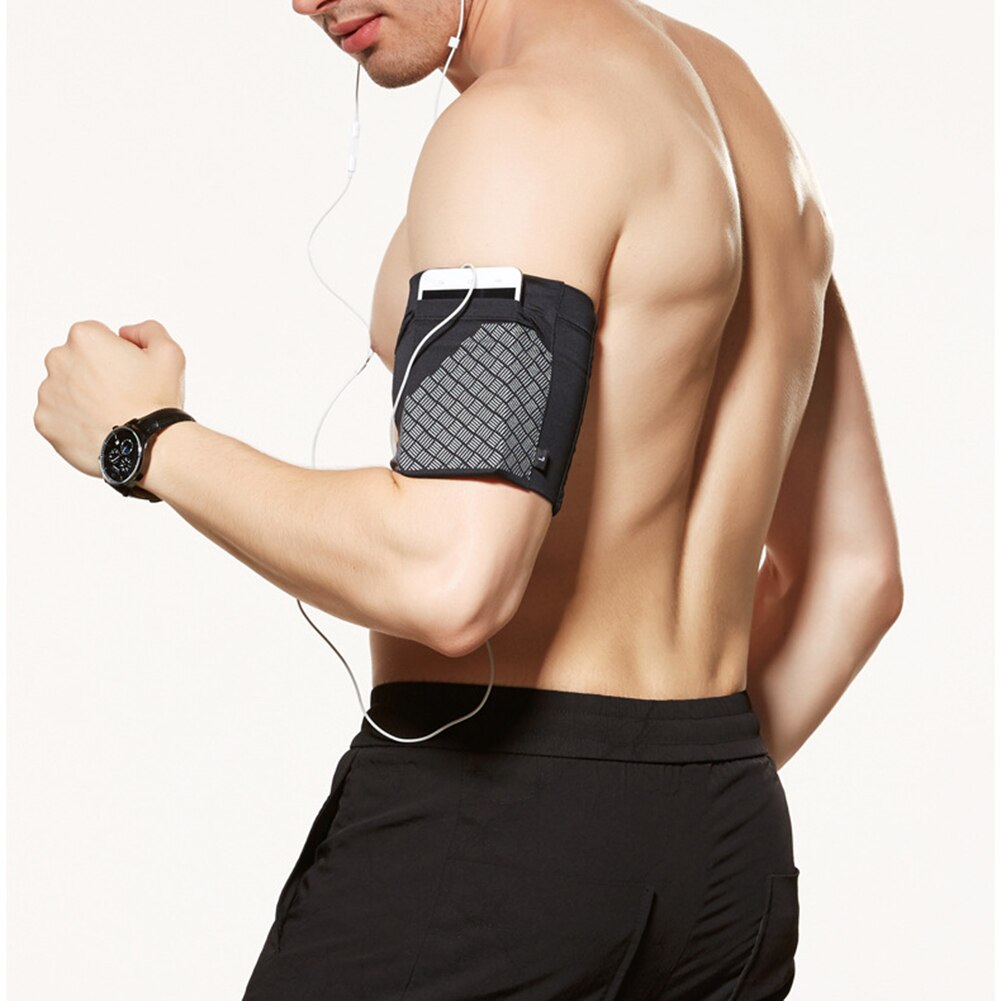 Funda para el brazo para deportes al aire libre, banda para el brazo, soporte con correa, bolsillo para teléfonos móviles de menos de 6 pulgadas, equipo para correr