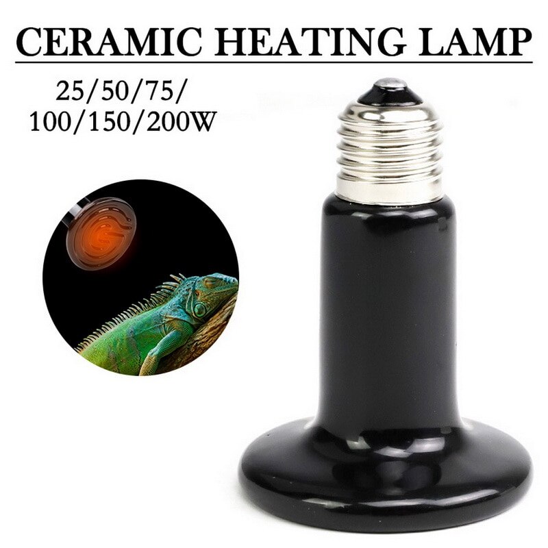Mini Reptiel Infrarood Keramische Verwarming Lamp 150W 200W Warmte Emitter Gloeilamp 25W 50W 75W 100W ^ *