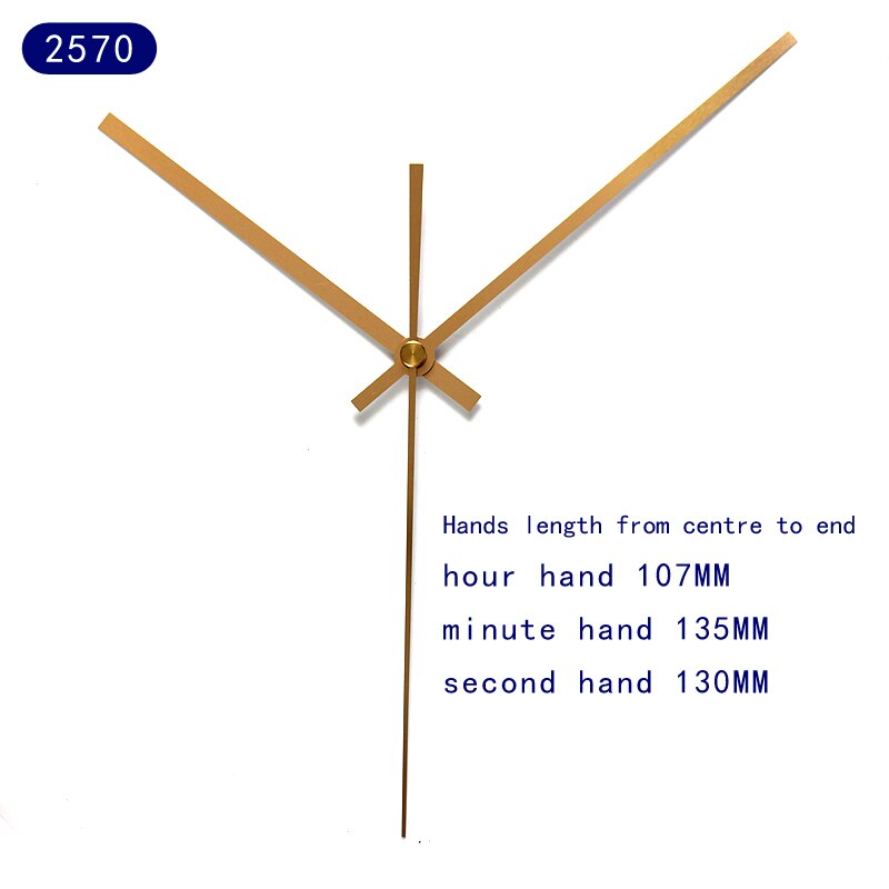 S As 2570 # Gouden Lange Handen (gewoon handen) DIY Handen Metalen Aluminium Materiaal Quartz Klok Accessoire DIY Klok kits