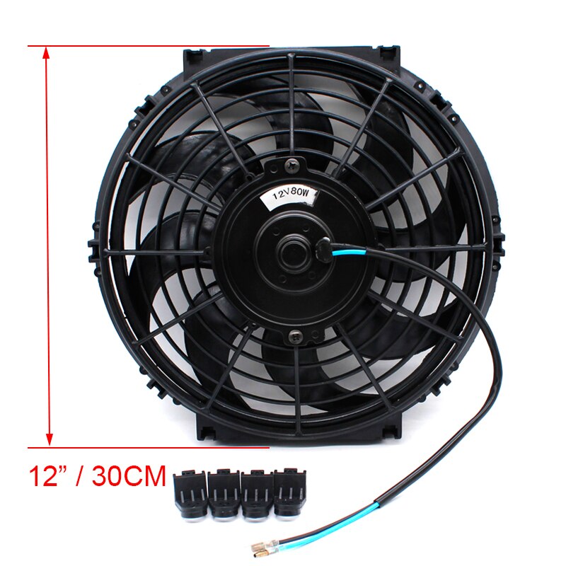 12V 120W Universal Slim 12" Motor Engine Radiator Oil Cooler Cooling Electric Pull Push Fan Radiator Electric Engine Cooling Fan