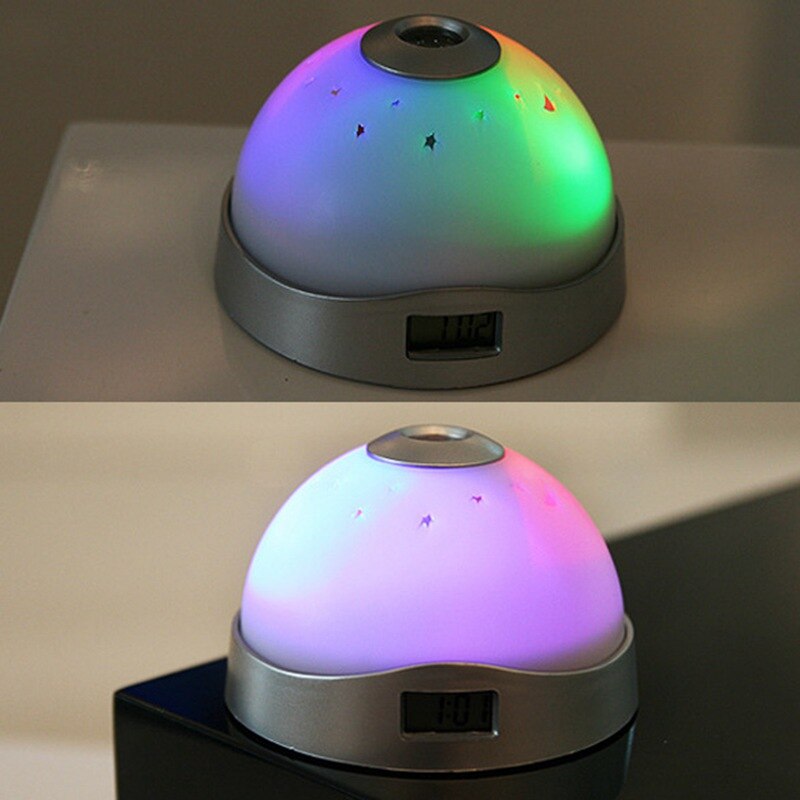 sales Starry Digital Magic LED Projection Alarm Clock Night Light Color Changing horloge reloj despertador