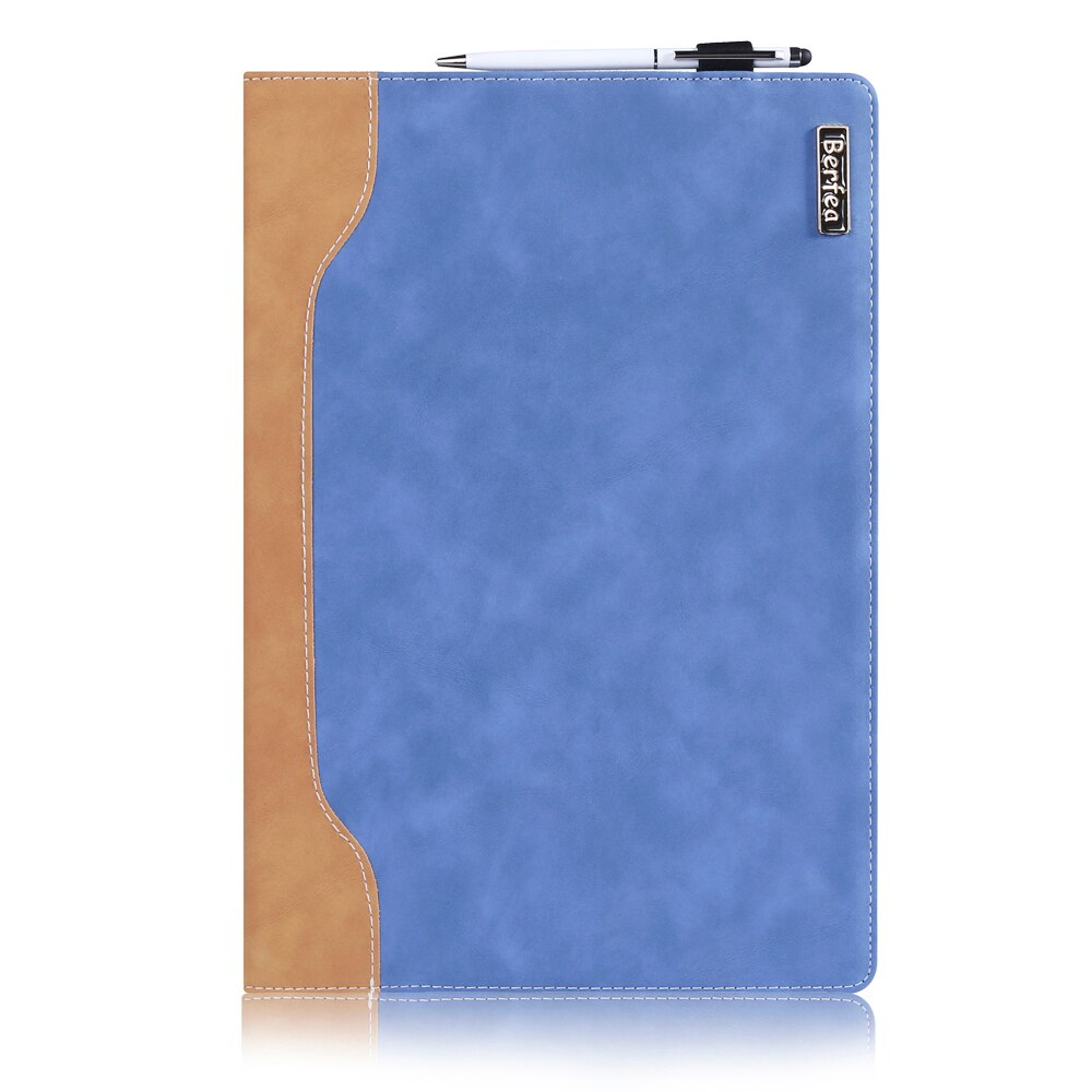 Funda de portátil de lujo para Teclast F6 Plus, funda protectora de cuero PU para Notebook de negocios de 13,3 pulgadas: Azul