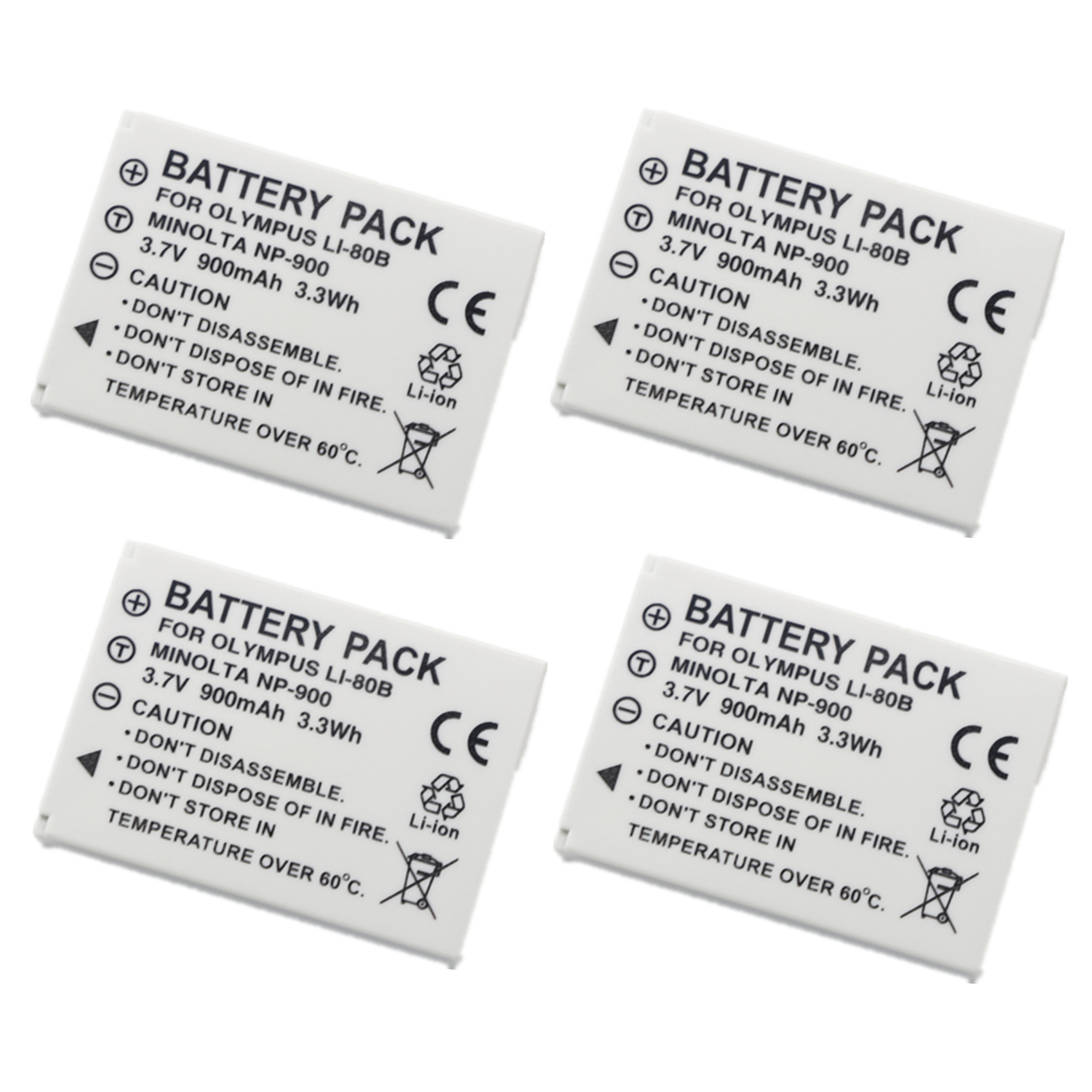 Li-80B Batterij Of Oplader Voor Olympus T-100 T-110 X-36 X-960 Konica Minolta NP-900 Dimage E40 E50: YELLOW