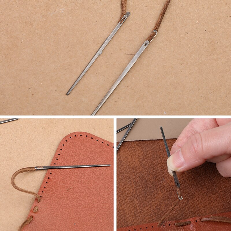 LMDZ Leather Sewing Kit Waxed Thread Leather Needle Awl Leather Hole Punches Leather Working Craft Repair Kit for Hand Sewing