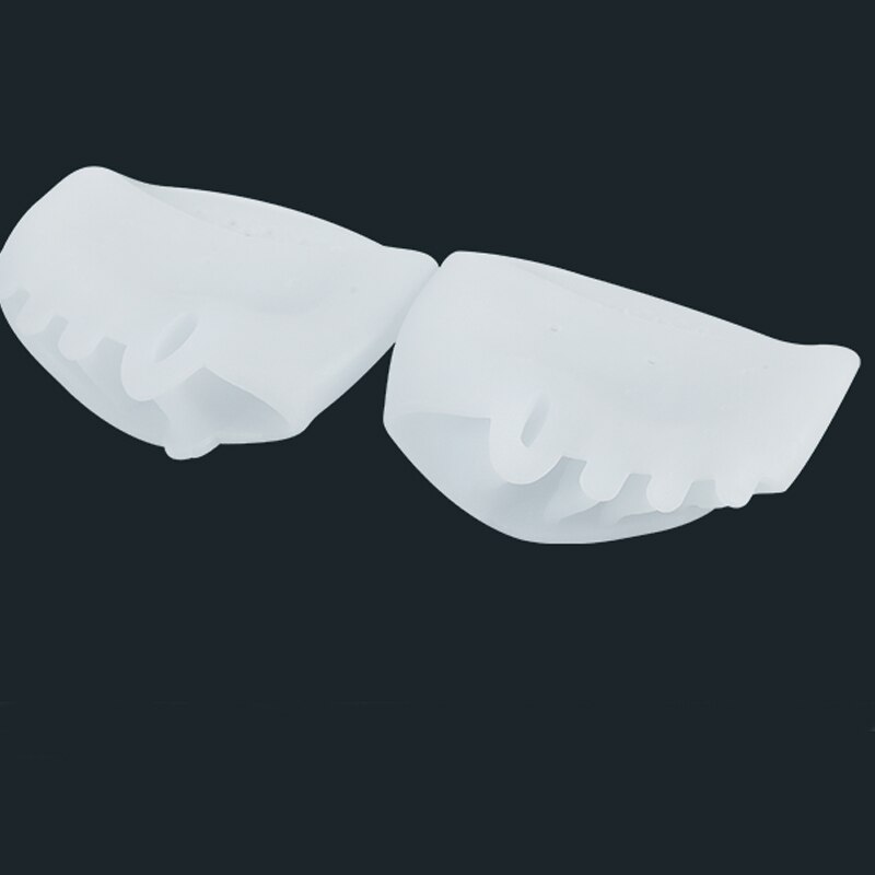Silicone Forefoot Pads Toe Separator Cushion Pad Pain Relief Shoes Insoles Finger Toe Hallux Valgus Corrector Gel Pads Foot Care: white