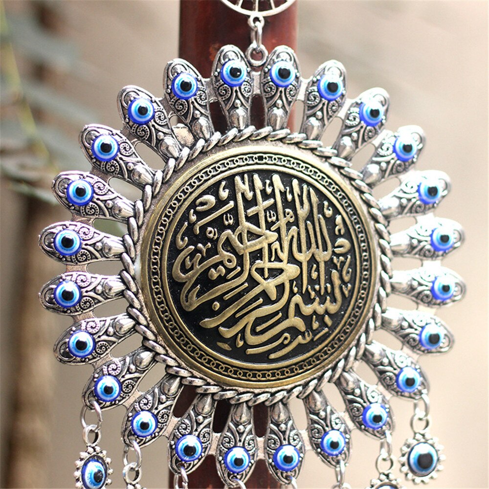 Grand turc mauvais œil yeux bleus pendentif démon turquie Souvenir intérieur décoration murale en alliage de verre voiture suspendus nordique ornement de maison
