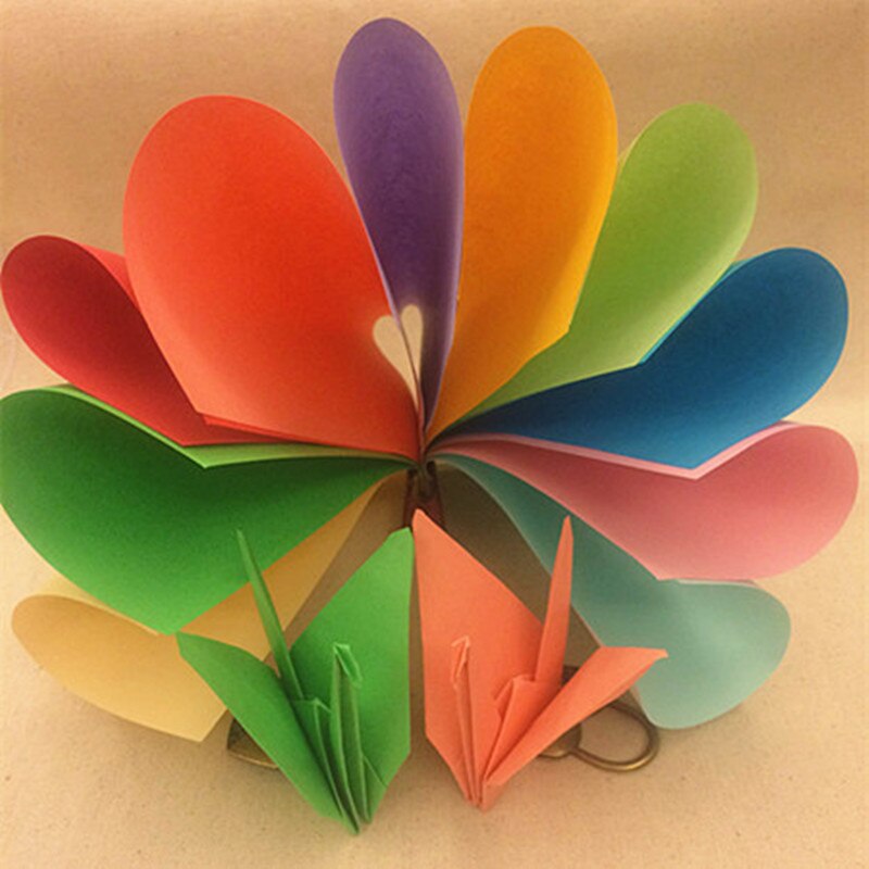 Papel de Origami cuadrado para manualidades, papel plegable de Color sólido de 15x15cm, hecho a mano