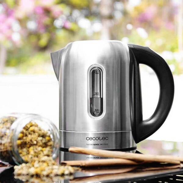 Cecotec-hervidor de agua ThermoSense 290, acero inoxidable, 2200W, 1,7L