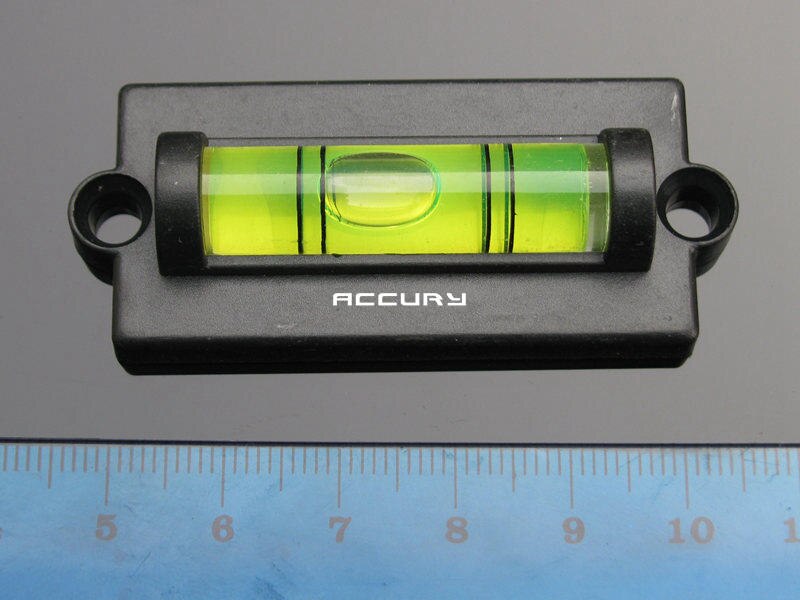 Haccury mini boble niveau vaterpas lille ånd med monteringshuller vandstand værktøj med ører  (50 stk / parti)