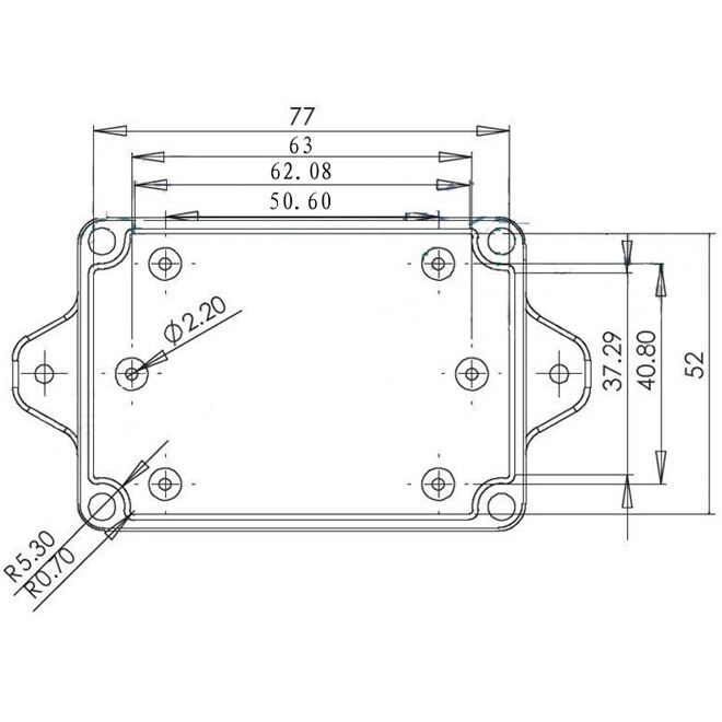Contenitore per strumenti in plastica impermeabile da 5 pezzi contenitore fai-da-te-83x58x33mm(L * W * H) nuovo