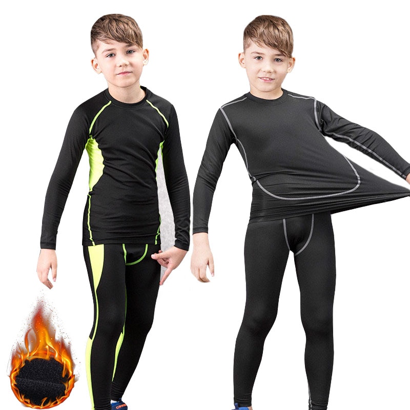 Vinter lange johns børn masculino hurtigtørrende langt varmt termo undertøj heldige john drenge solide leggings termisk undertøj sæt