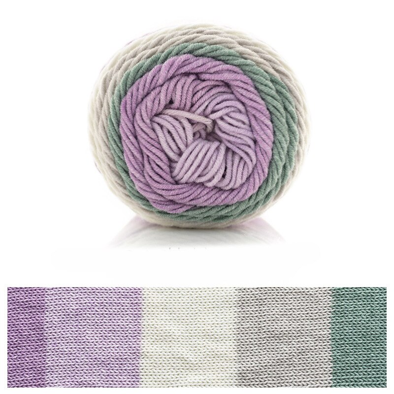 100g 5 Strands Of Rainbow Cotton Handmade DIY Woven Yarn Doll Pillow Blanket Milk Cotton Yarn TJ2190: 16