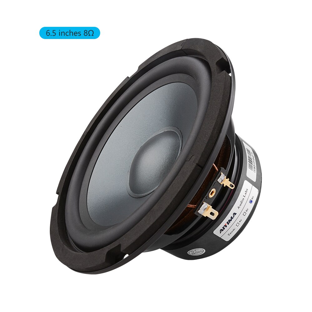 AIYIMA 1Pc 6.5 Inch Mid Woofer Speaker Hifi Fever Bass Loudspeaker 4 8 Ohm 50W Bookshelf Floor Sound Music DIY Speakers Column: 8 Ohm Speaker