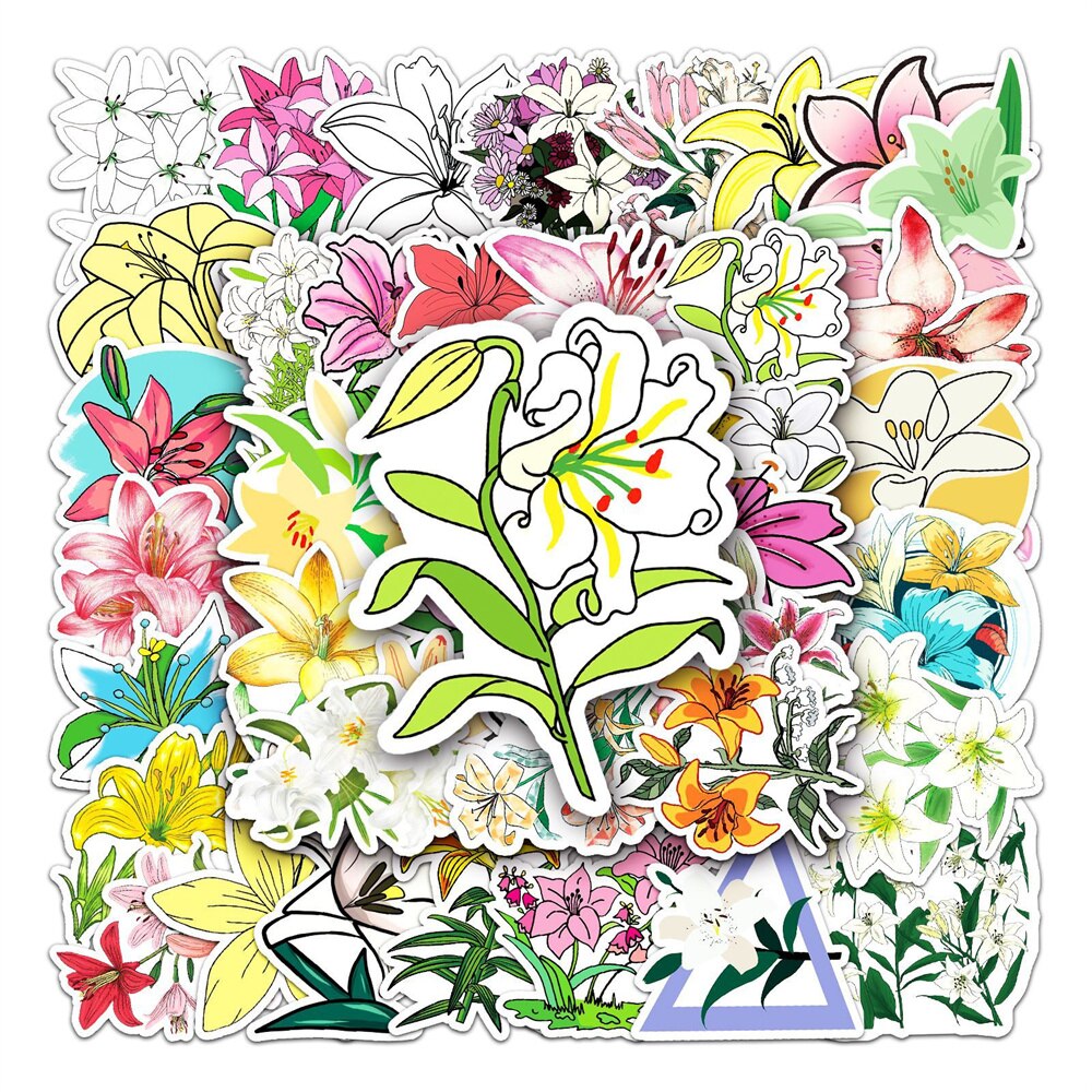 10/30/50 stuks kleine, verse leliebloem delicate sticker graffiti dagboek scrapbook bagage laptop schattige doe-het-zelf sticker