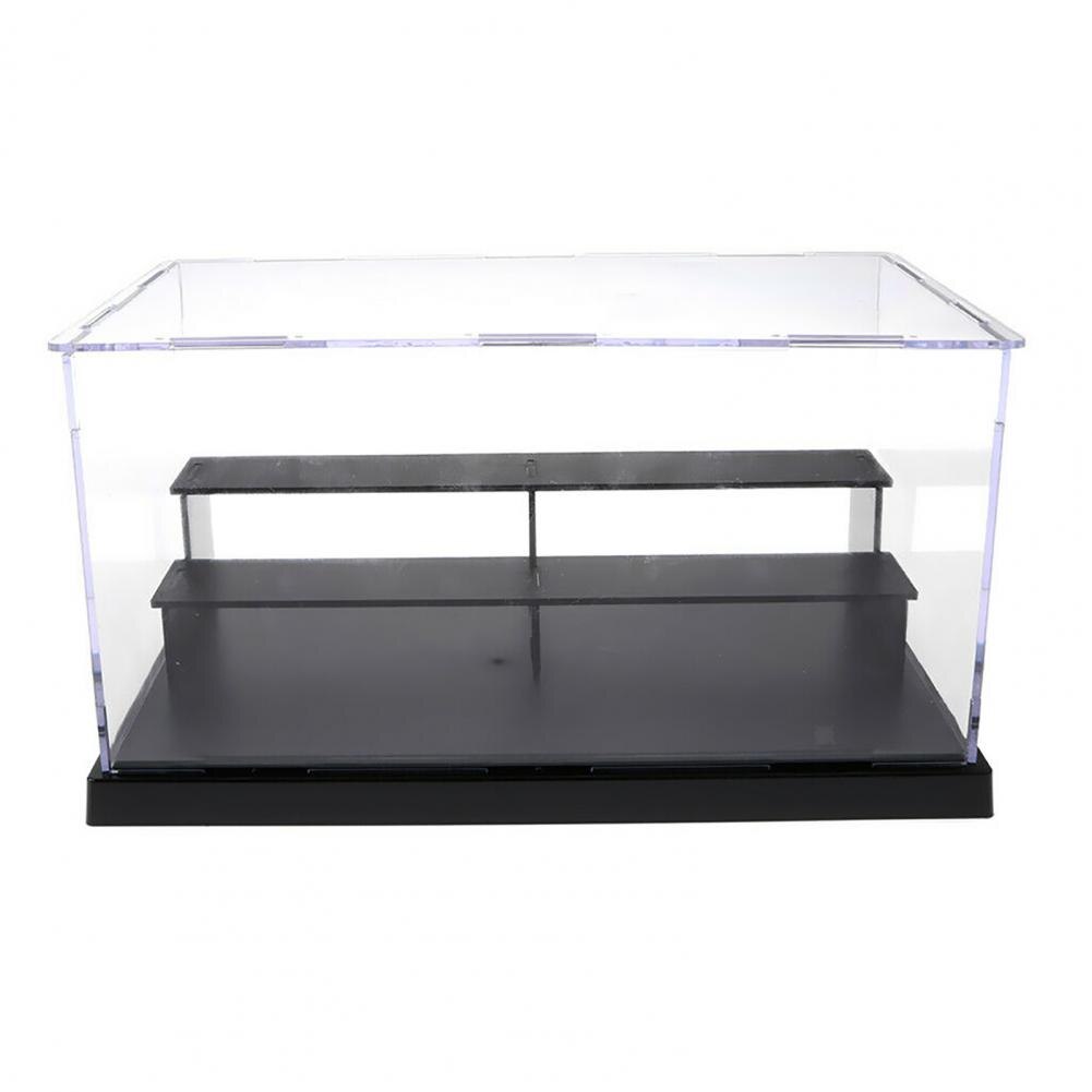 Display Case 3-Tier Dustproof Acrylic 25*14.5*17cm Clear Action Figure Model DIY Storage Box for kids children