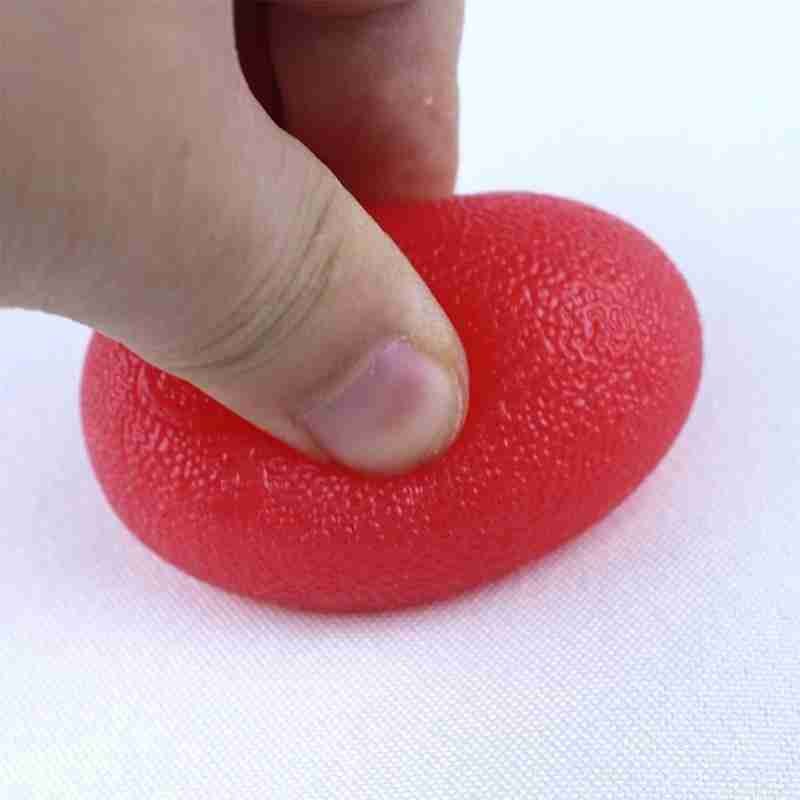 Eivormige Siliconen Grip Stress Bal Hand Vinger Weerstanden Strengthener Zachte Bal Voor Hand Squeeze Training Fitnes D7V8
