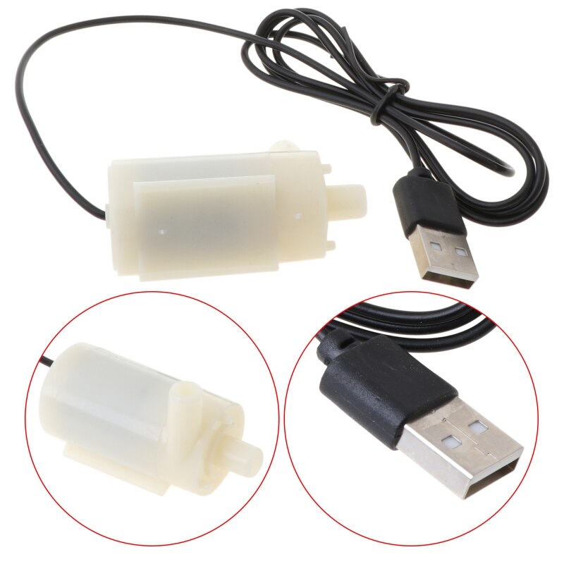 Micro Dompelpomp Fish Tanks Aquarium Usb Aangedreven Dc 5V 2-3L/Min Charger Mini Motor Water-pomp Accessoires