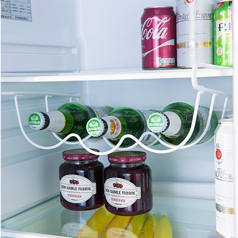 Kjøleskap øl drikke stativ jern bord stående stativ vin glass holder kjøleskap oppbevarings stativ flaske arrangør