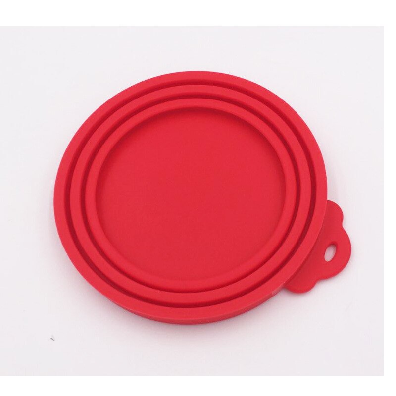 Reusable silicon Magic lids universal lid cat dog pet food wrap bowl pot lid silicone cover: Red