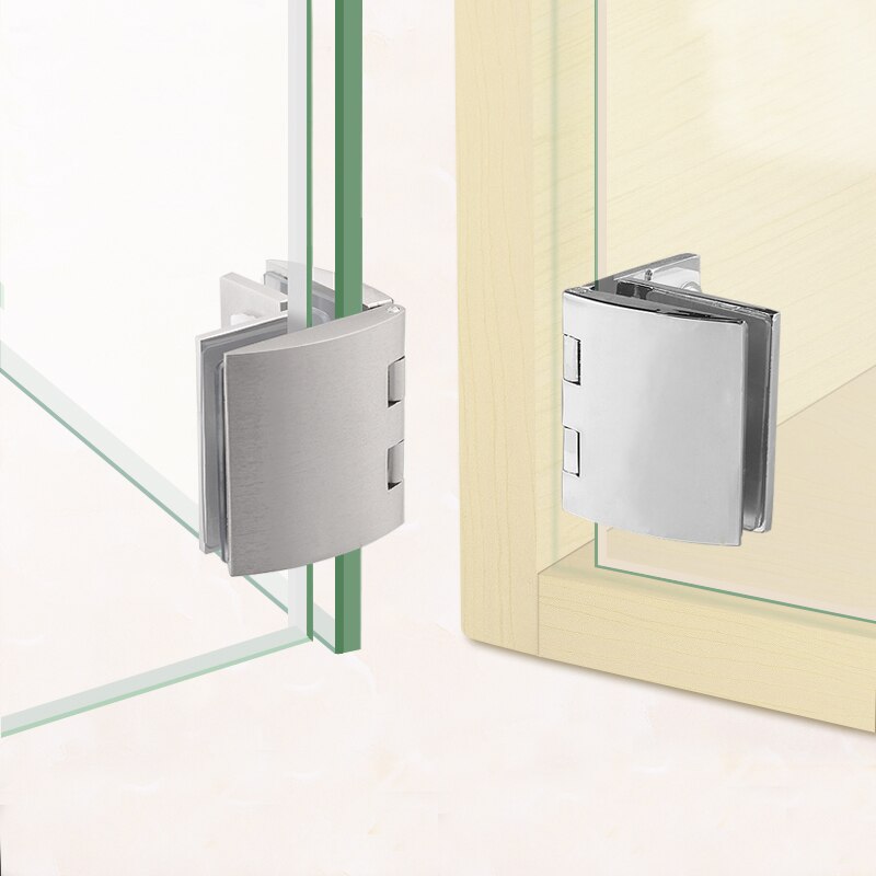 2Stck Glas Tür Drehpunkt Scharnier Bausatz Zink-legierung Dusche Scharnier Glas Tür Klemme Clip (Schrauben Enthalten)