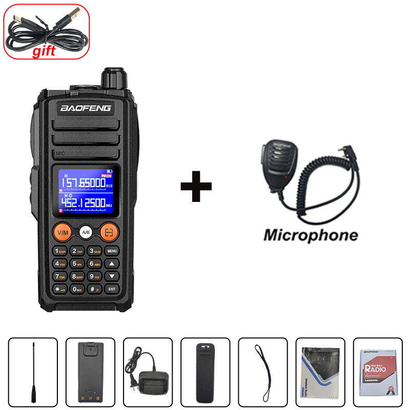 Baofeng UV-27 Walkie Talkie High Power FM NOAA 999CH Wireless Copy Frequency Type-C Portable Long Range 2 Way Radio For Camping: Blue / US