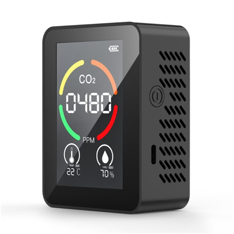 2Pcs Air Monitor CO2 Carbon Dioxide Detector Air Temperature Humidity Monitor Fast Measurement Meter For CO2