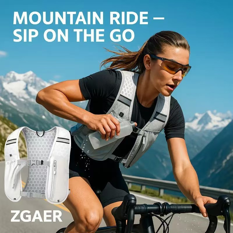 Lichtgewicht hardloopvest rugzak outdoor sport hydratatievest heren dames reflecterend wandelen fietsen waterfles borsttas