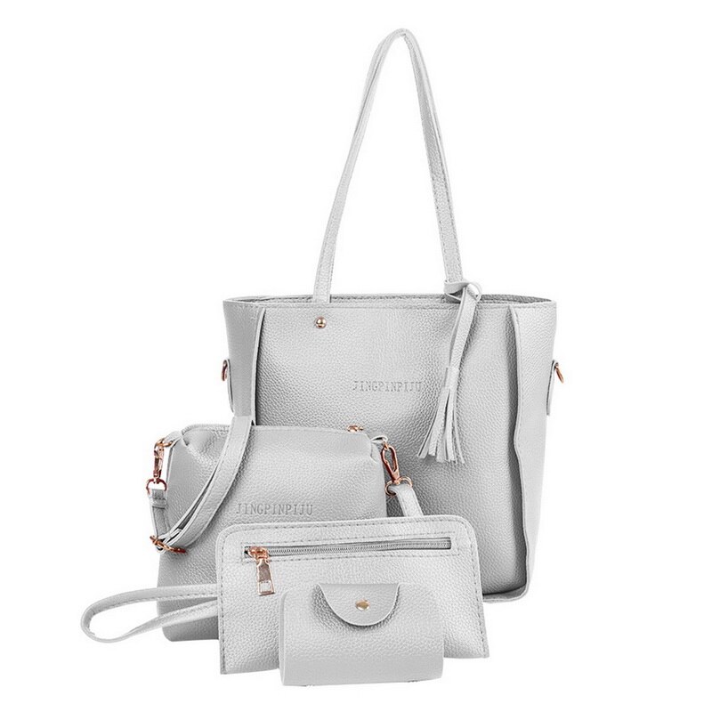 4 pièces femme sac ensemble femme sac à main et sac à main quatre pièces sac à bandoulière fourre-tout sac à main sac directe: h