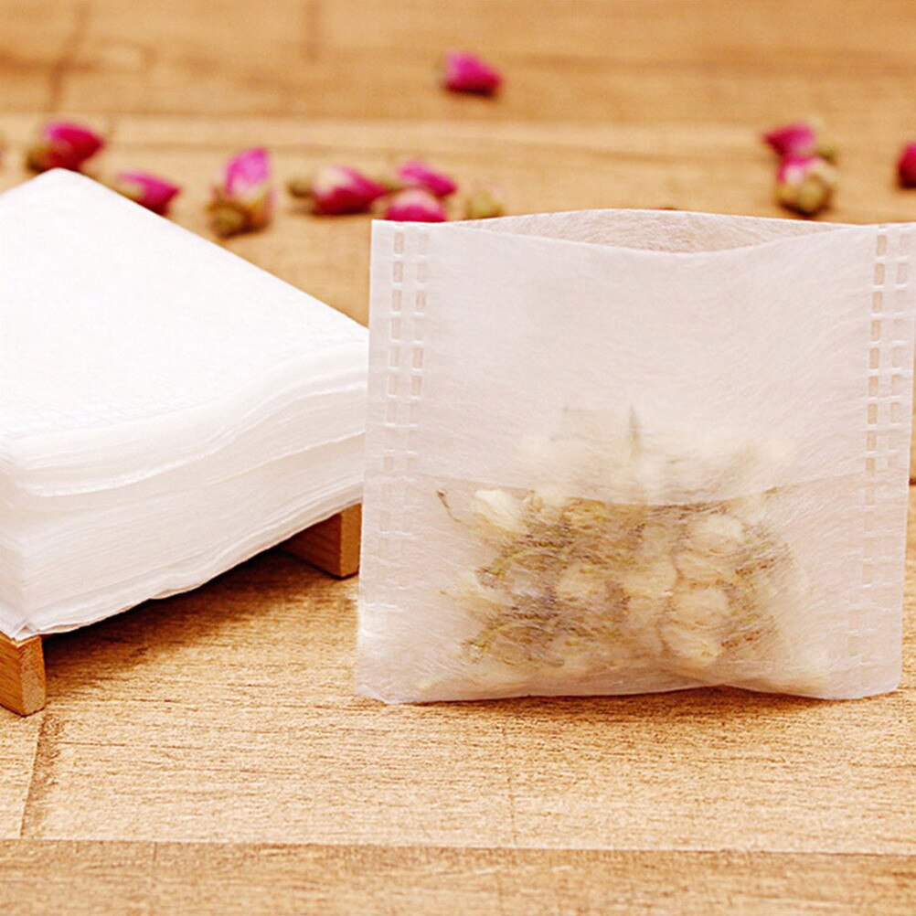 100 PCs 7*10CM Disposable Tea Bags Empty Paper Tea Bags Heat Seal Filter Paper Herb Loose Tea infuser Strainer