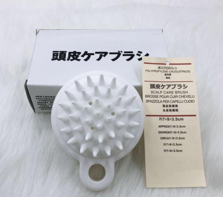 Brosse de massage en silicone pour le cuir chevelu, brosse japonaise pour le shampoing et les méridiens