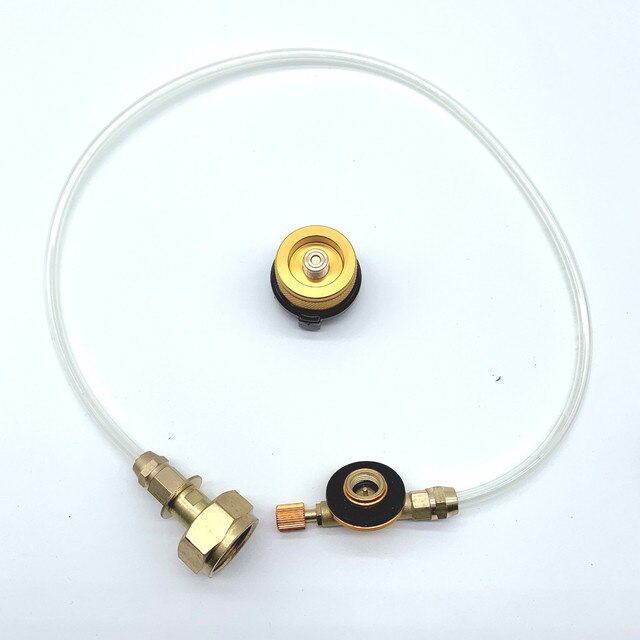 draussen Camping Gasherd Propan Nachfüllung Adapter Gas Panzer Ladung Zubehör: Licht Grau