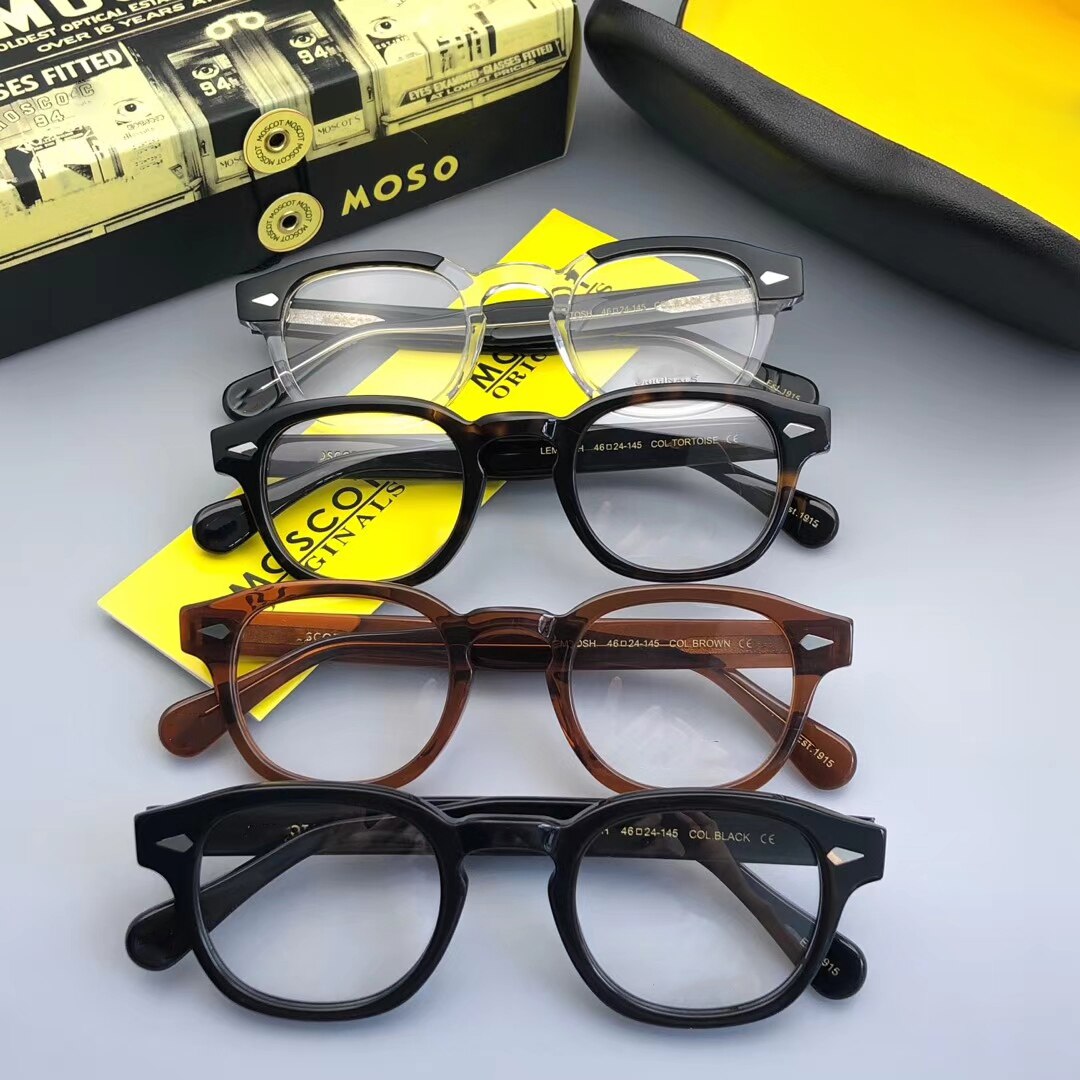 Johnny Depp Lemtosh Eyeglasses Frame Men Women With Box&amp;Case Computer Optical Retro Glasses Spectacle Frame For Male