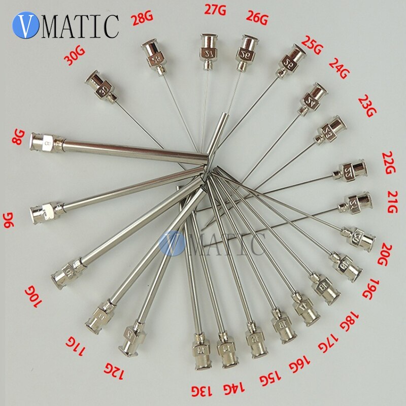 12Pcs High Precision All Metal Tips Tube Length 75Mm Stainless Steel Needles