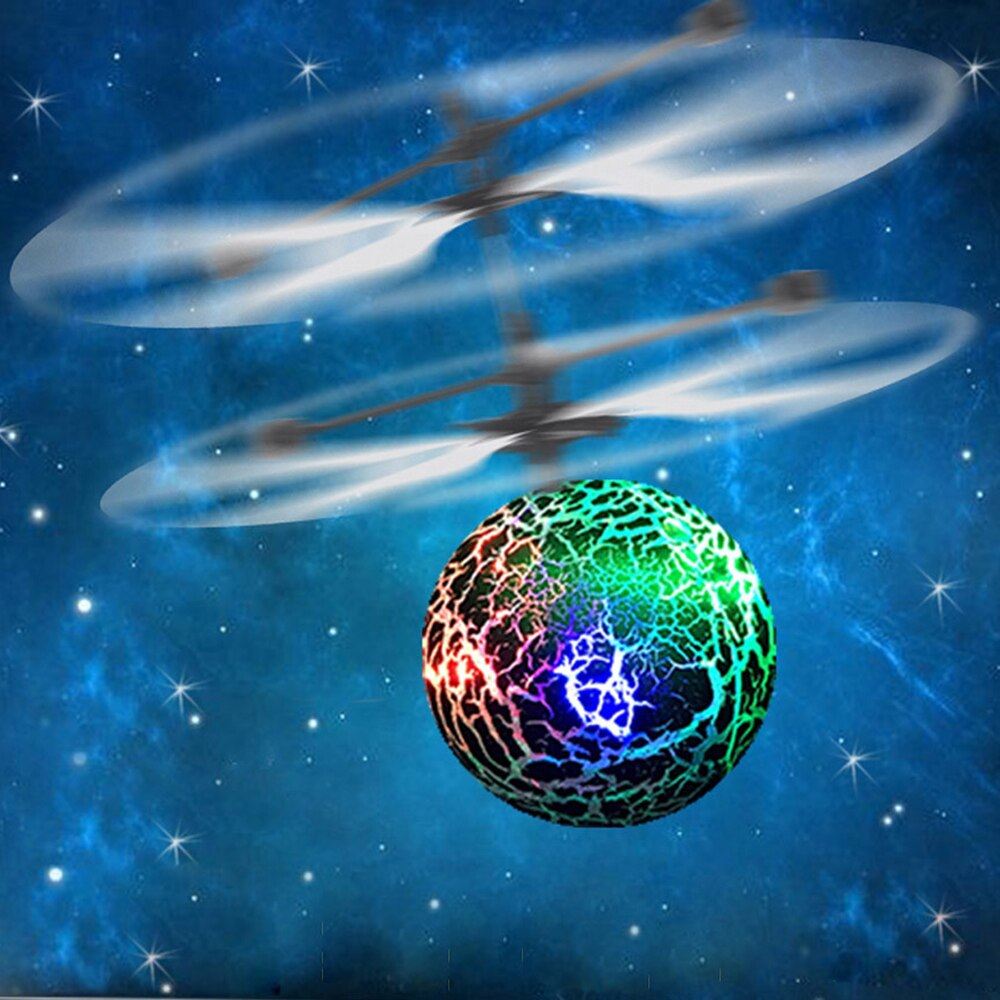 1Set Flying UFO Ball your hand flying UFO with LED lights for children's plastic, beautiful and fun outdoor